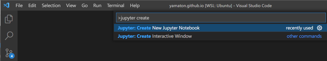 Create new Jupyter notebook